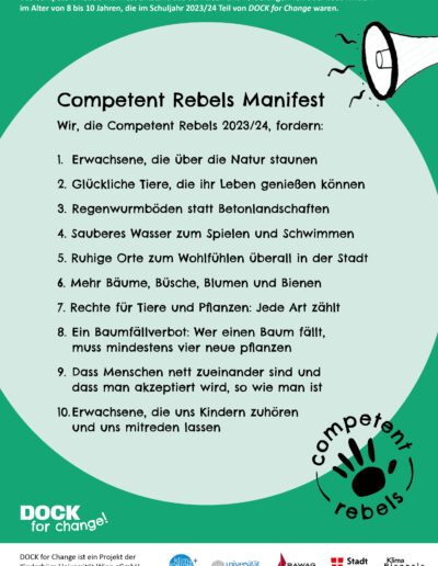 Das Competent Rebels Manifest mit 10 Forderungen aus dem Jahr 2023/24